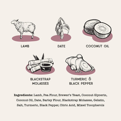 Dog Treat Naturals Superfood Sticks, Lamb & Date Dog Treats