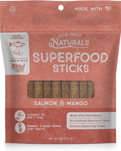 Salmon Mango Superfood Dog Treats Sticks 10 Oz 🐟