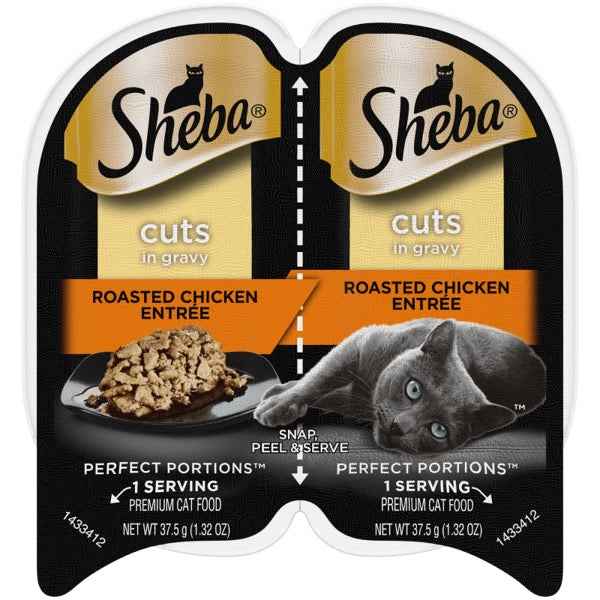 Cat Food Wet Chicken Gravy 2.65oz Sheba Perfect 🐱