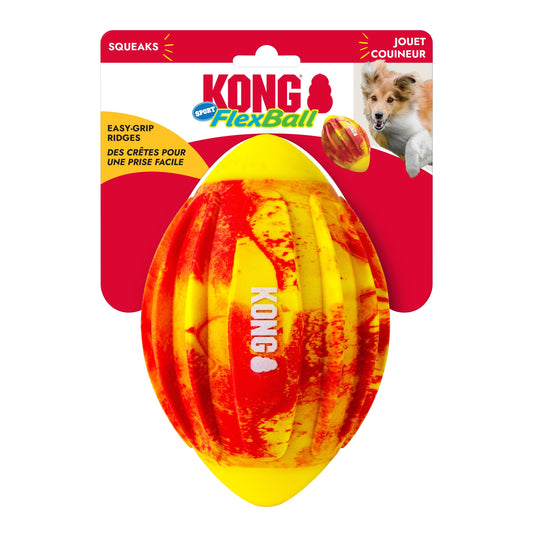 KONG Flexball Sport Football Medium Fetch Dog Toy Durable - main product image