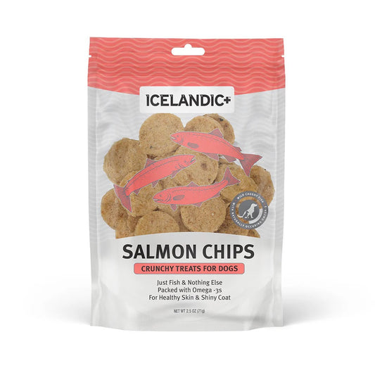 Dog Treats Icelandic Salmon Chips 2.5oz Omega-3 🐟