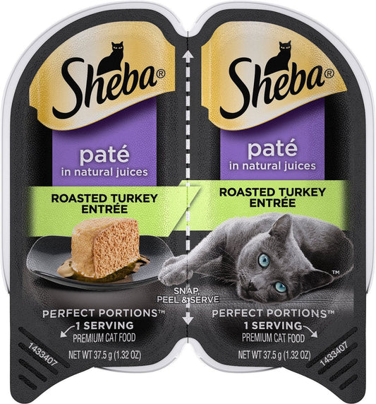 Wet Cat Food - Sheba Perfect Portions Turkey Pate 2.65oz 🐱