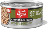 Orijen Grain Free Chunks & Shreds, Duck & Liver Wet Cat Food (3oz)
