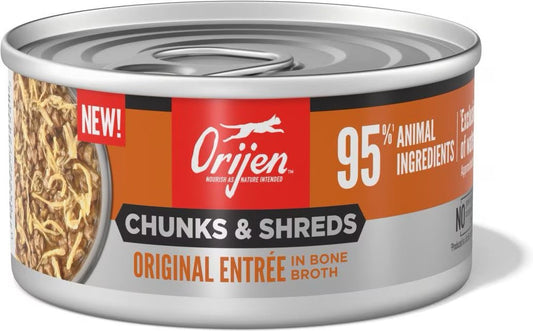 Wet Cat Food Grain Free Chunks Shreds Original 3 Oz Orijen ✅