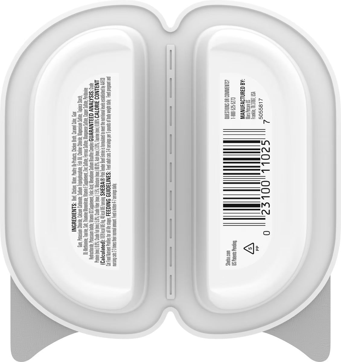 Wet Cat Food - Sheba Perfect Portions Beef Pate 2.65oz 🐱