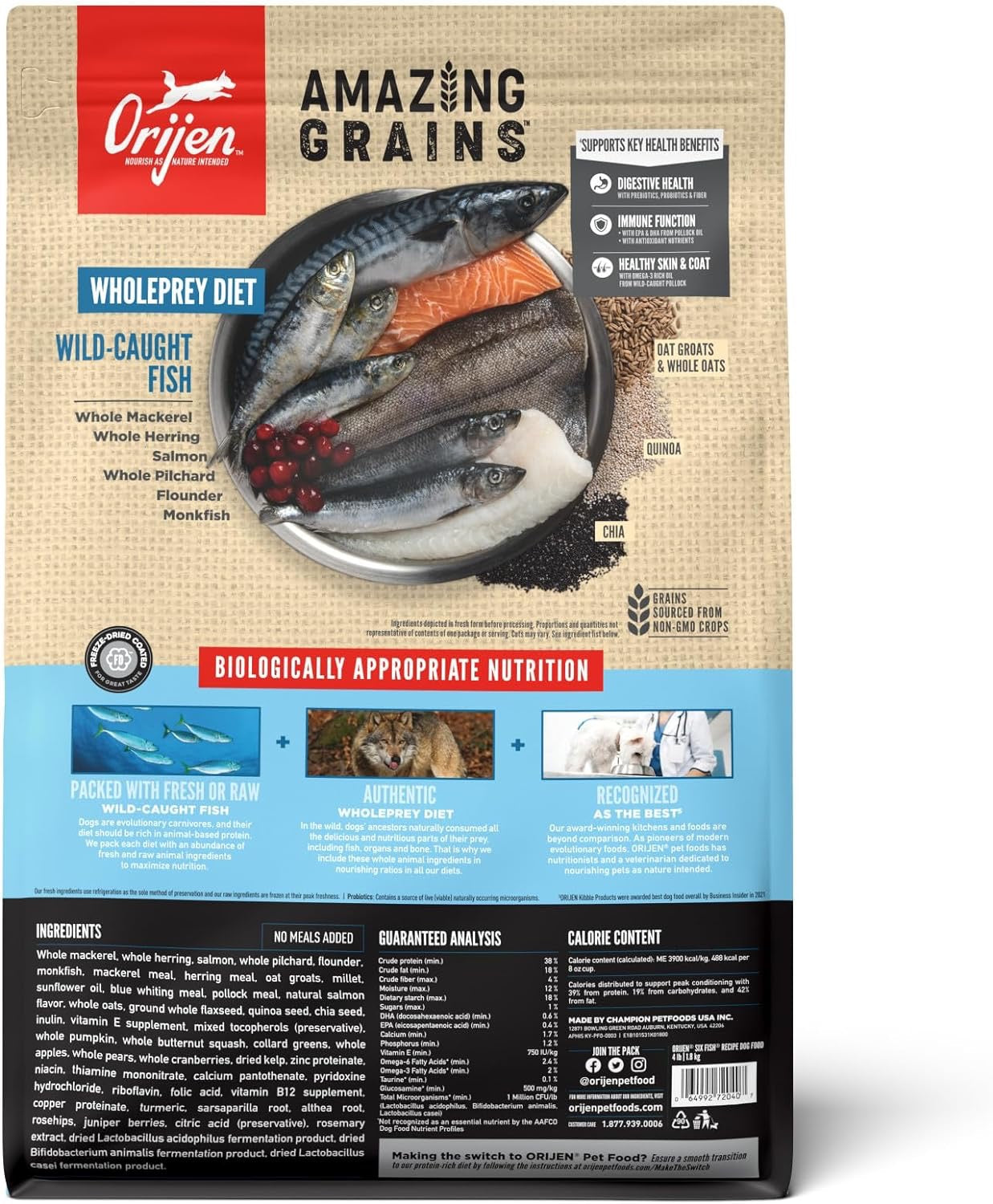 Orijen Amazing Grains Six Fish Dry Dog Food - Dry Dog Food - The Family Pet