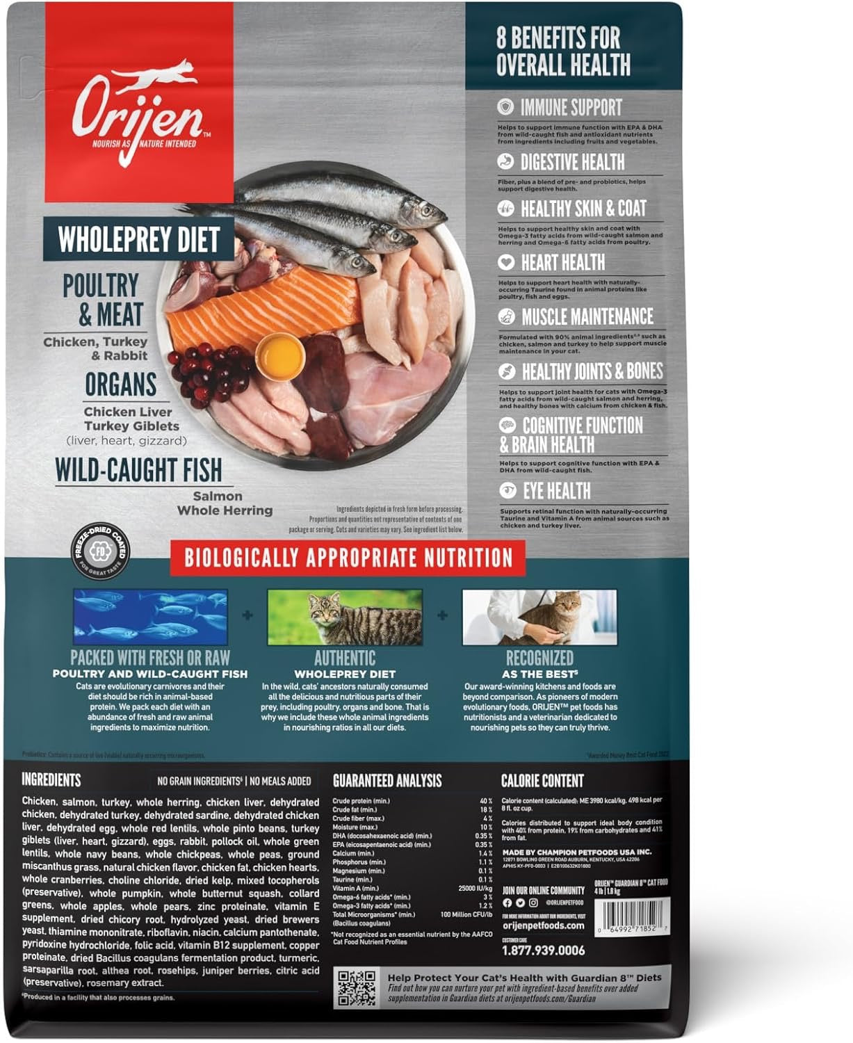 Cat Food Guardian 8 Senior Recipe 4 Lb 🐱