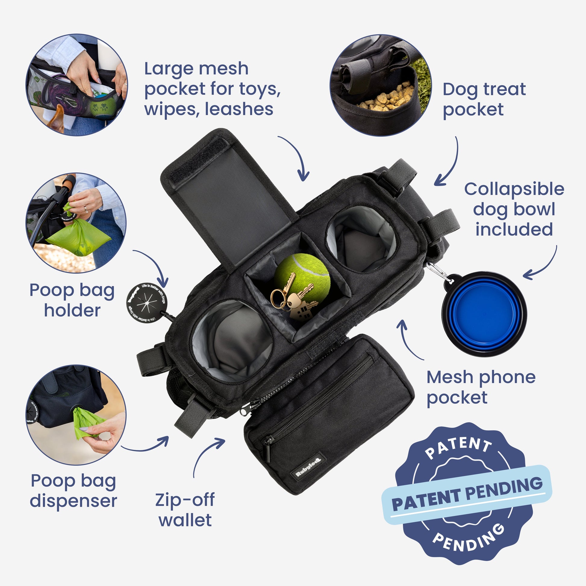 Dog Stroller Caddy Organizer 🐾 - Purrfect Pet Kingdom