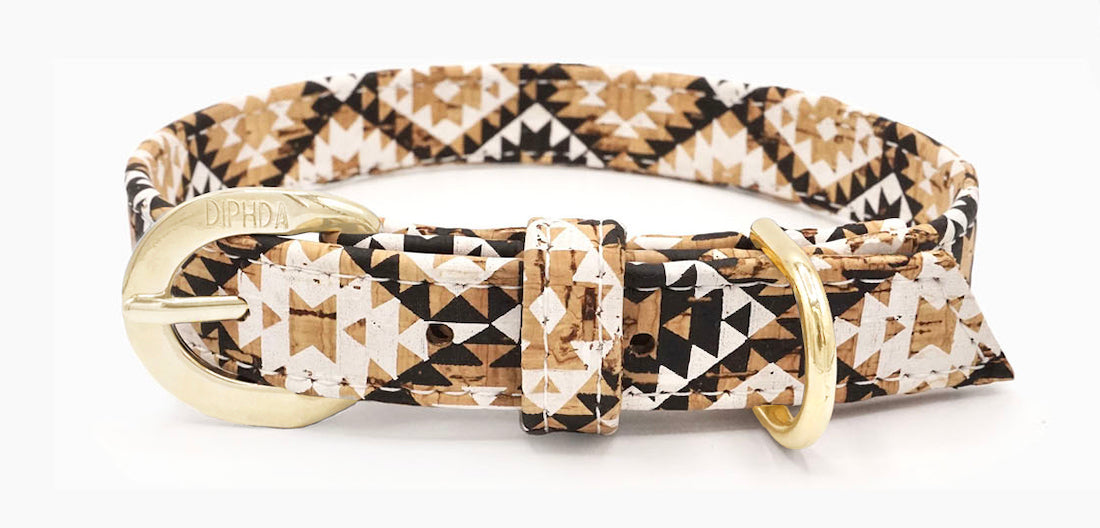 Diamond Cork Leather Collar - Purrfect Pet Kingdom
