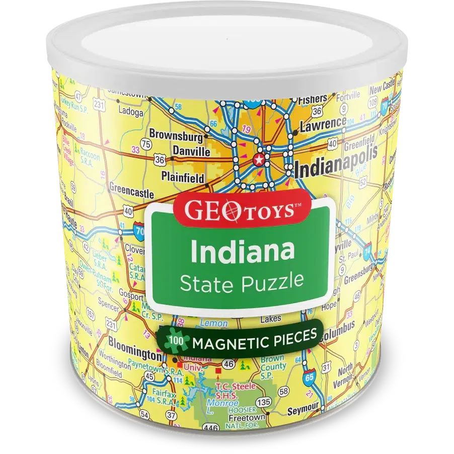 Indiana State 100 Piece Magnetic Jigsaw Puzzle Geotoys