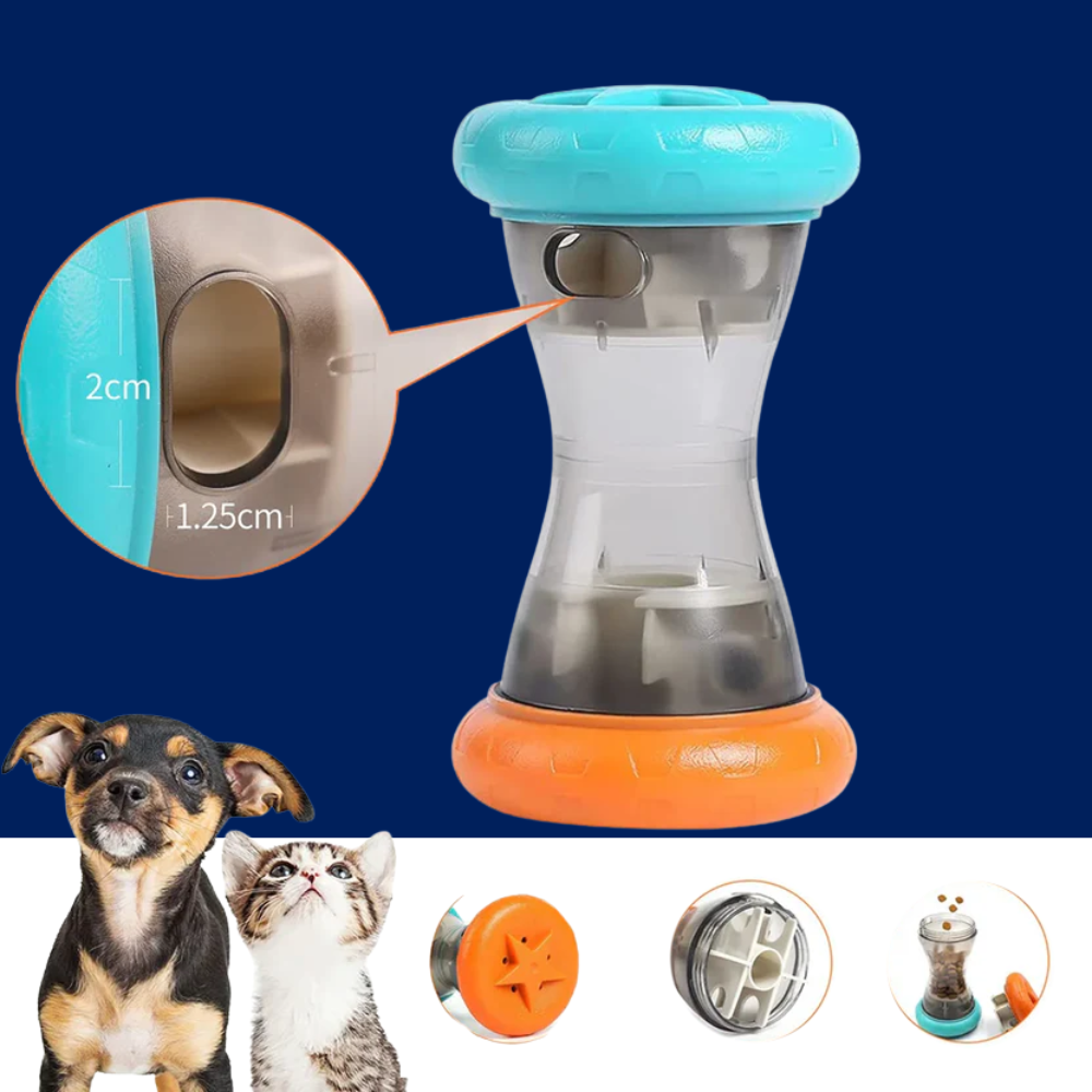 Interactive Dumbbell Treat Puzzle Toy for Dogs and Cats