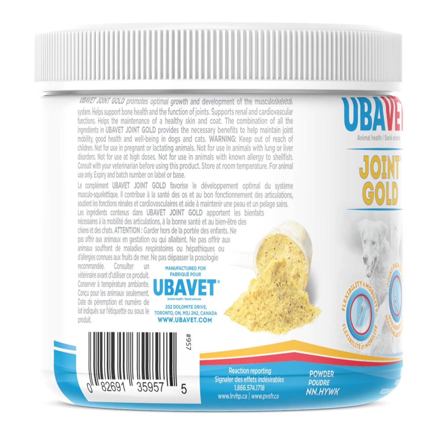UBAVET Joint Gold Joint Care Powder for Dogs & Cats – 8.8 oz (250g) - Purrfect Pet Kingdom