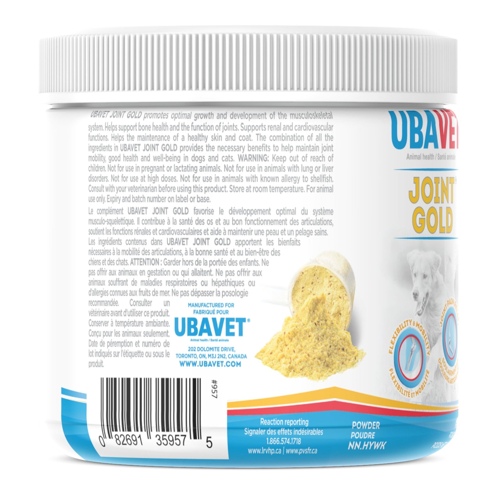 UBAVET Joint Gold Joint Care Powder for Dogs & Cats – 8.8 oz (250g) - Purrfect Pet Kingdom
