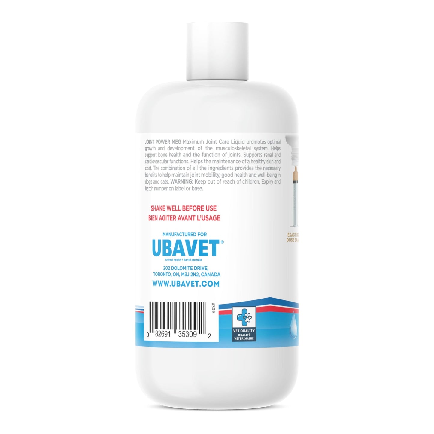 UBAVET Joint Power MEG Maximum Joint Care Liquid for Cats and Dogs - Purrfect Pet Kingdom