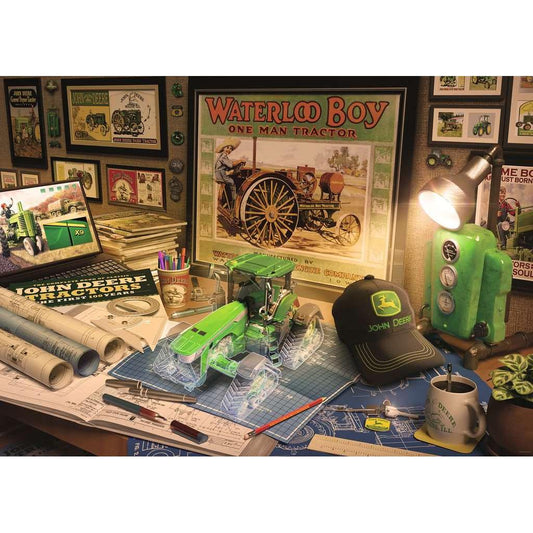 John Deere Work Desk 500 Piece Jigsaw Puzzle Ravensburger