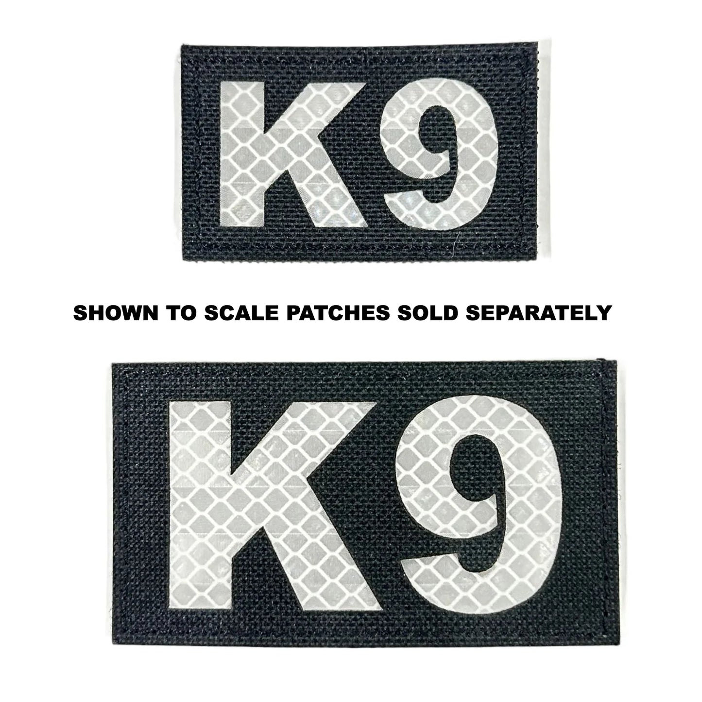 Mini K9 Laser Cut Reflective Morale Patch in Black