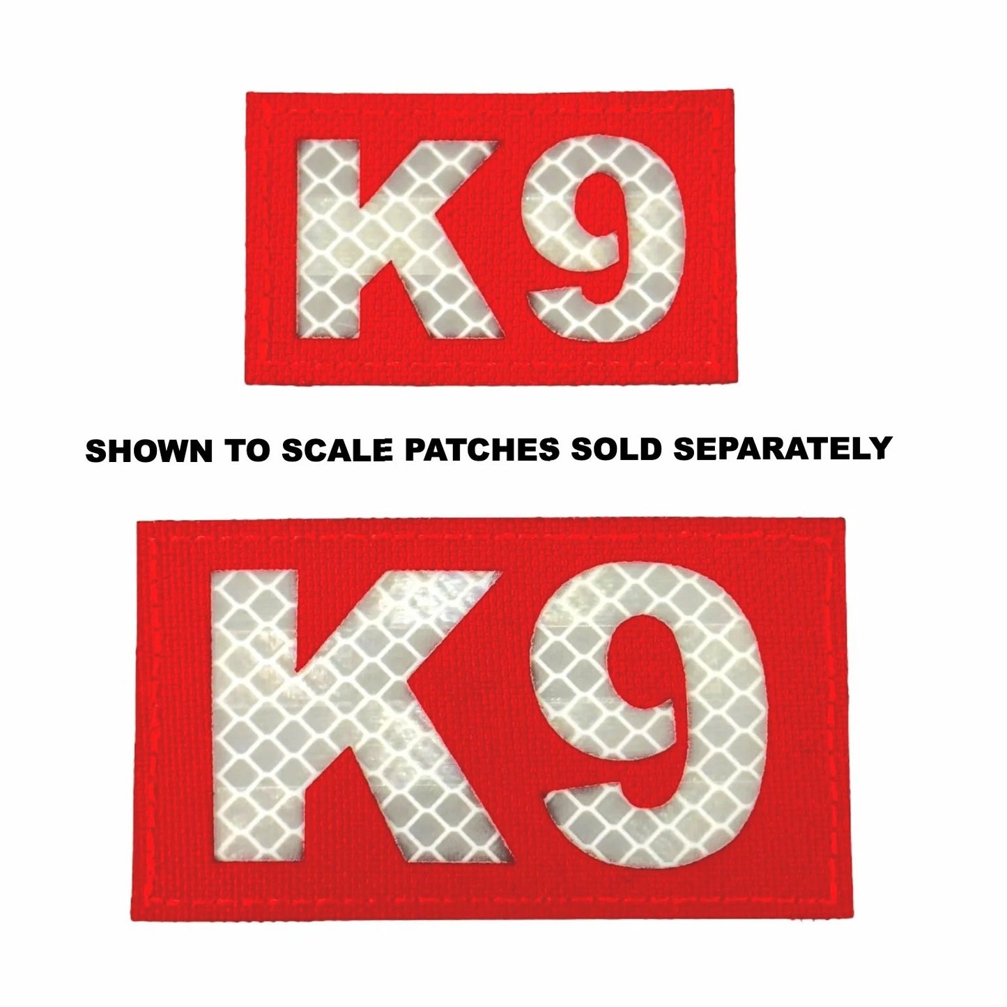 Mini K9 Laser Cut Reflective Morale Patch in Red