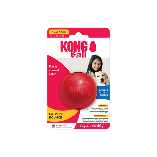 Kong Ball with Hole Small - Kong Dog Toys - The Family Pet