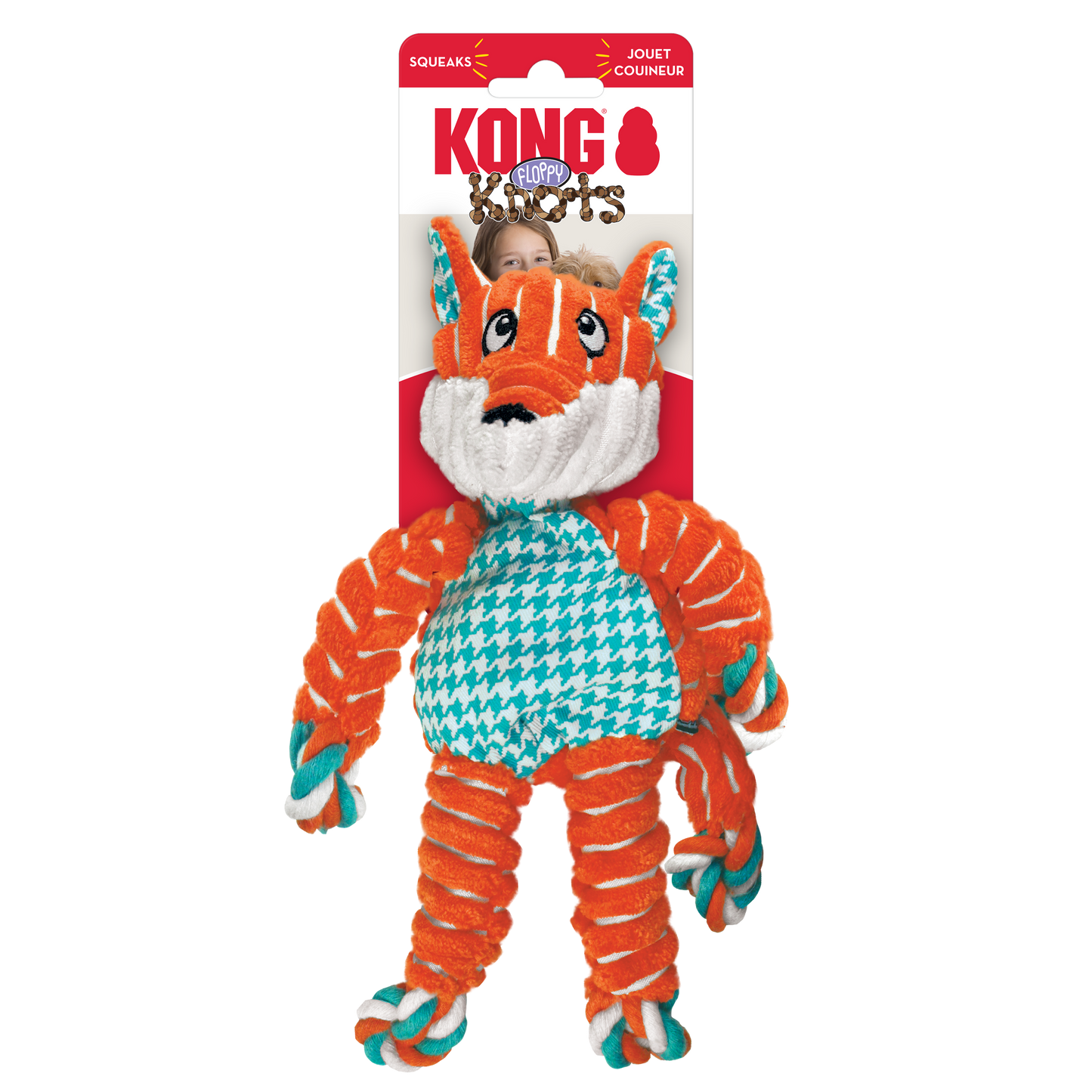 Kong Floppy Knots Fox Small/Medium - Kong Dog Toys - The Family Pet