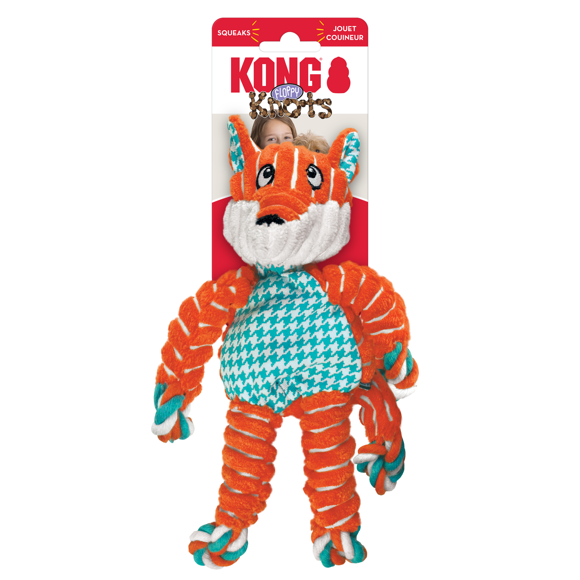 Kong Floppy Knots Fox Small/Medium - Kong Dog Toys - The Family Pet