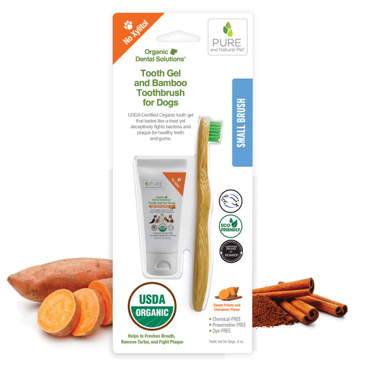 Tooth Gel and Bamboo Toothbrush for Small Dogs - Organic Dental Solutions� - main product image