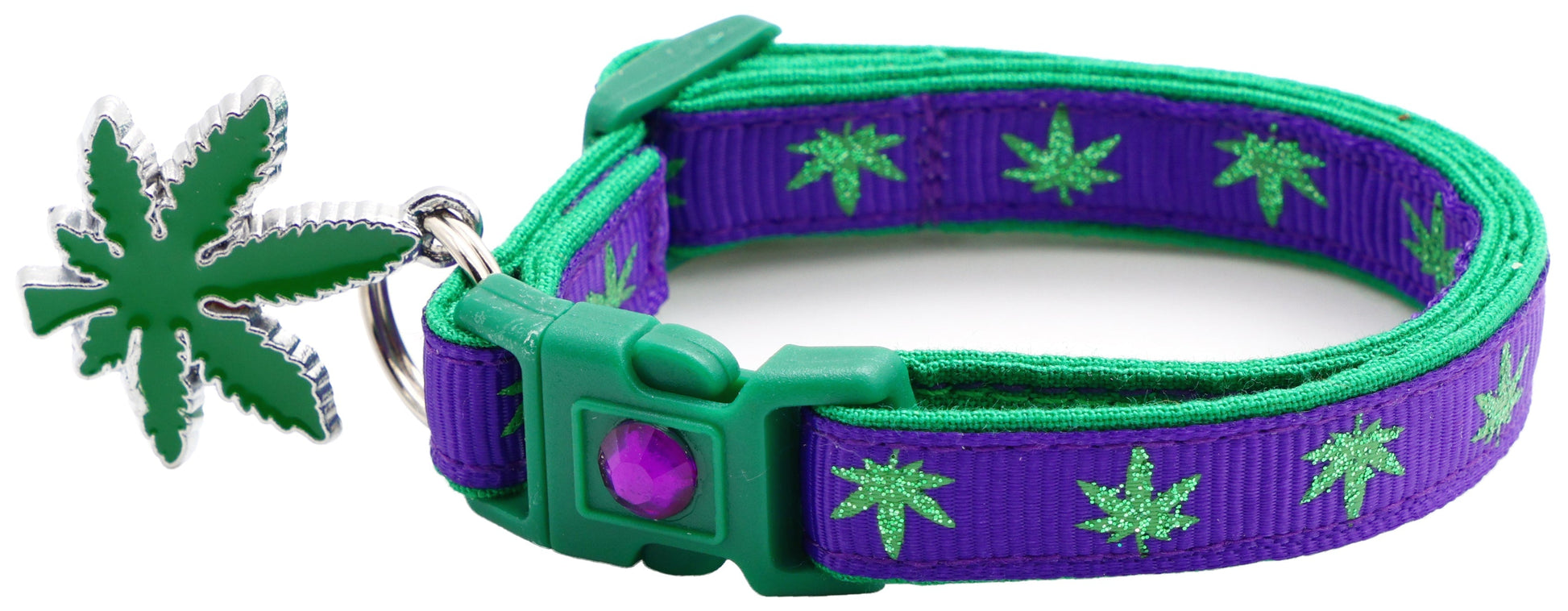 Cannabis Leaf Breakaway Cat Collar - Purrfect Pet Kingdom
