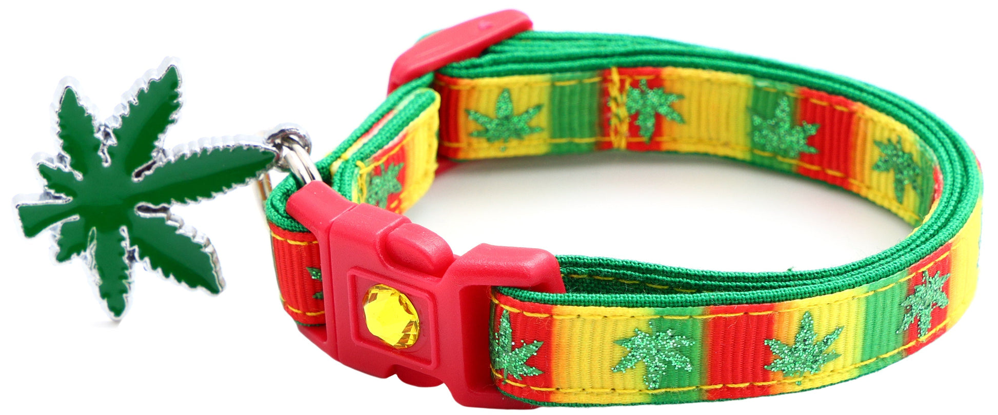 Cannabis Leaf Breakaway Cat Collar - Purrfect Pet Kingdom