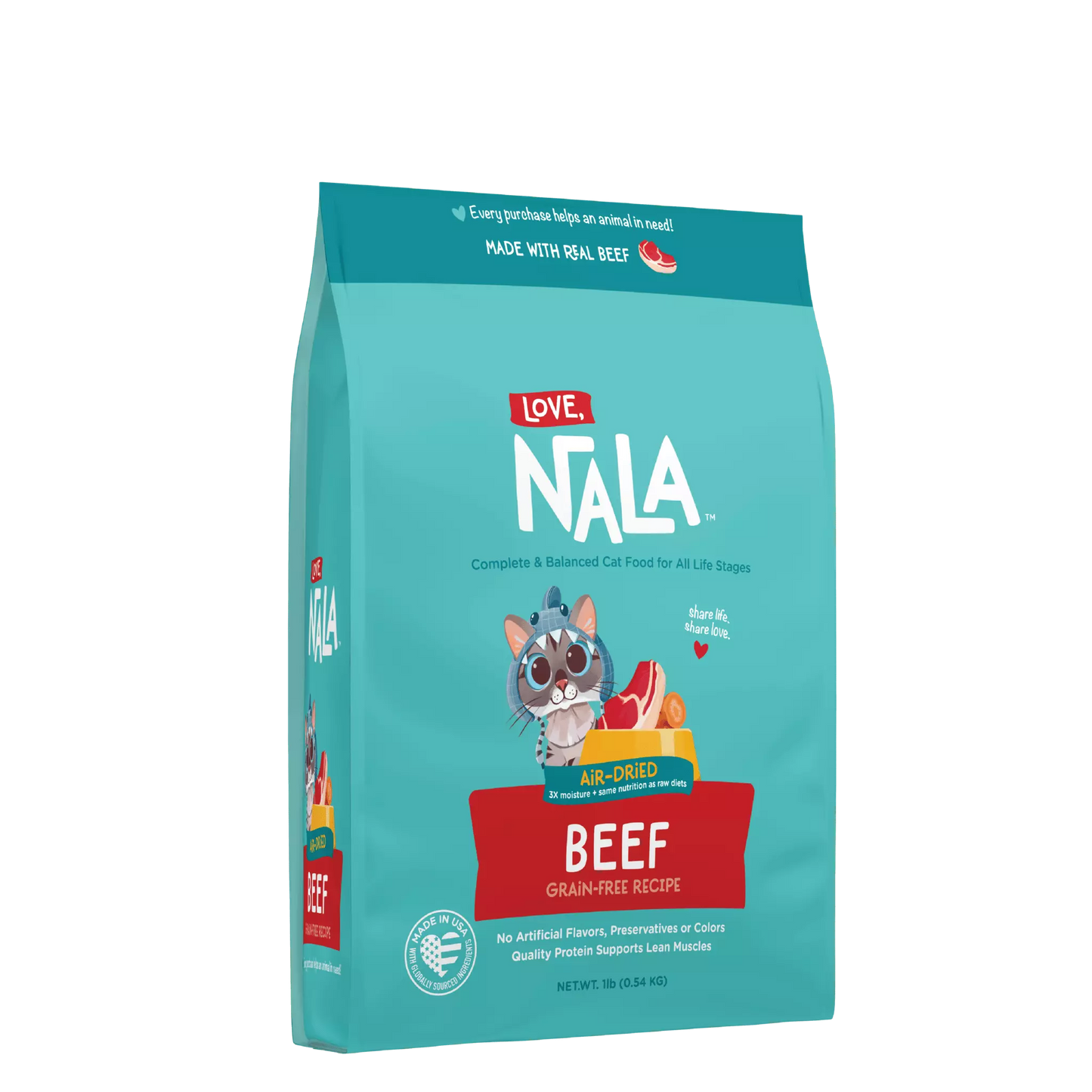 Purrfect Pet Kingdom Beef Grain Free Recipe Air-Dried Adult Cat Food 1lb bag (Default Title) - Premium Dry Cat Food