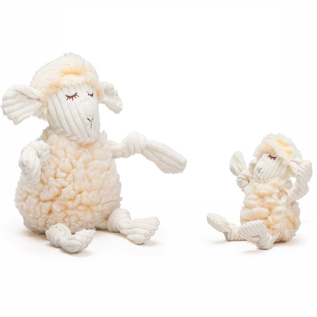Dog Toy Louise Lamb HuggleFleece FlufferKnottie Plush Toy - main product image for dog toy