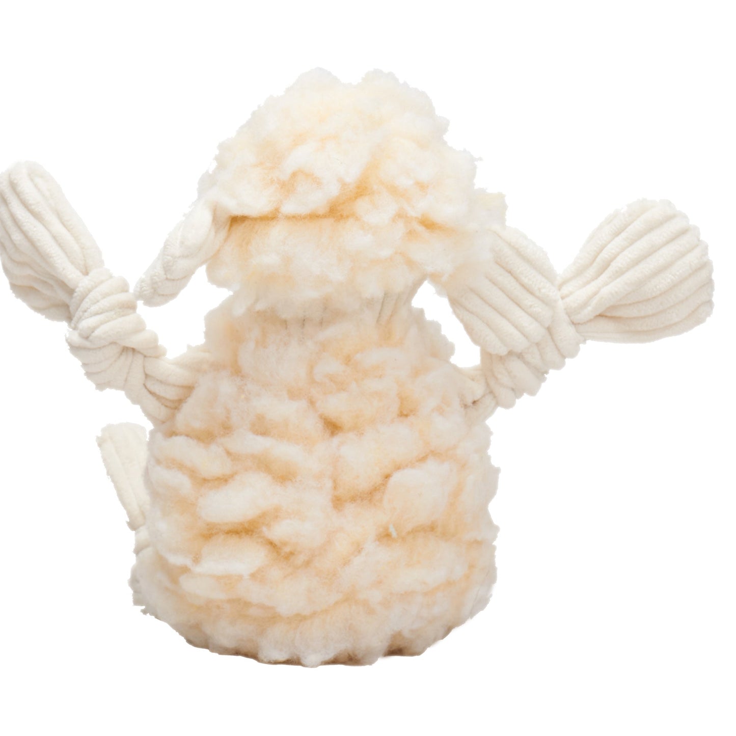 Dog Toy Louise Lamb HuggleFleece FlufferKnottie Plush Toy - close up product image for dog toy