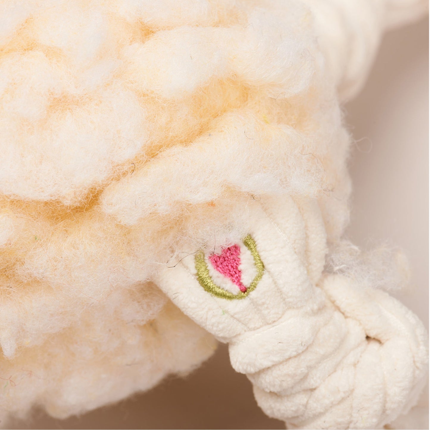 Dog Toy Louise Lamb HuggleFleece FlufferKnottie Plush Toy - gallery product image for dog toy