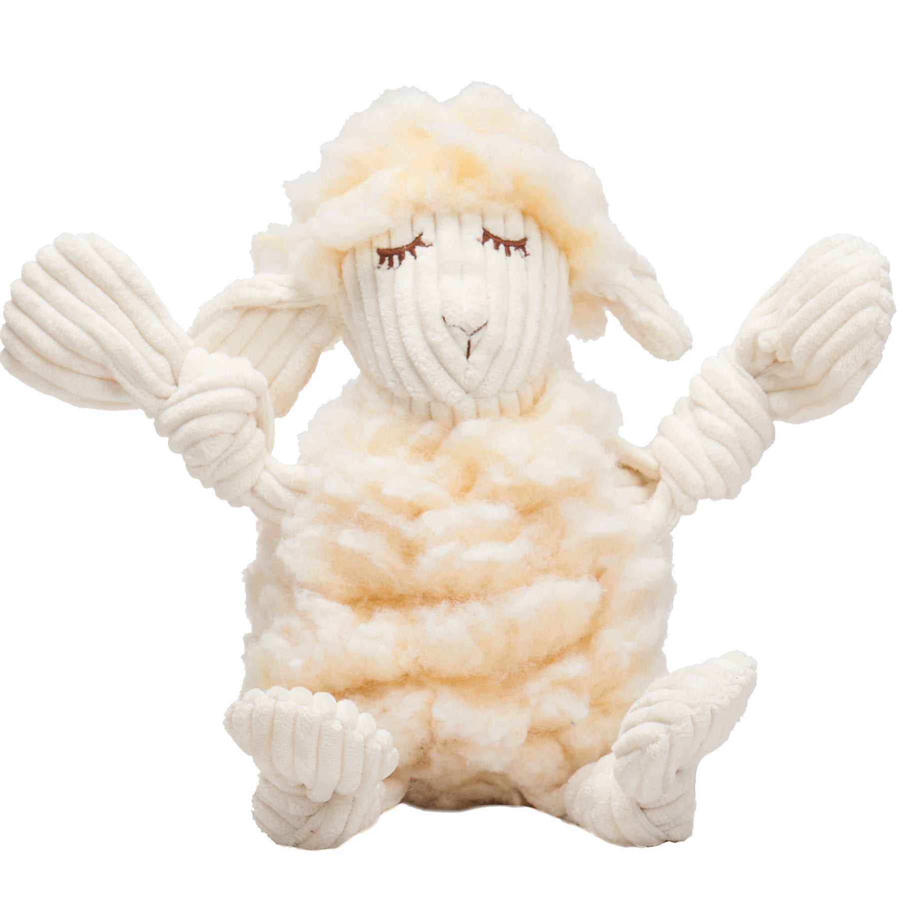 Dog Toy Louise Lamb HuggleFleece FlufferKnottie Plush Toy - detail product image for dog toy