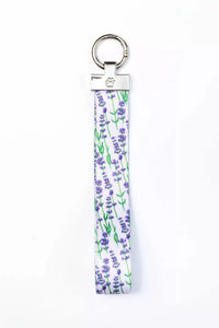 Lavender Blooms Wristlet Keychain