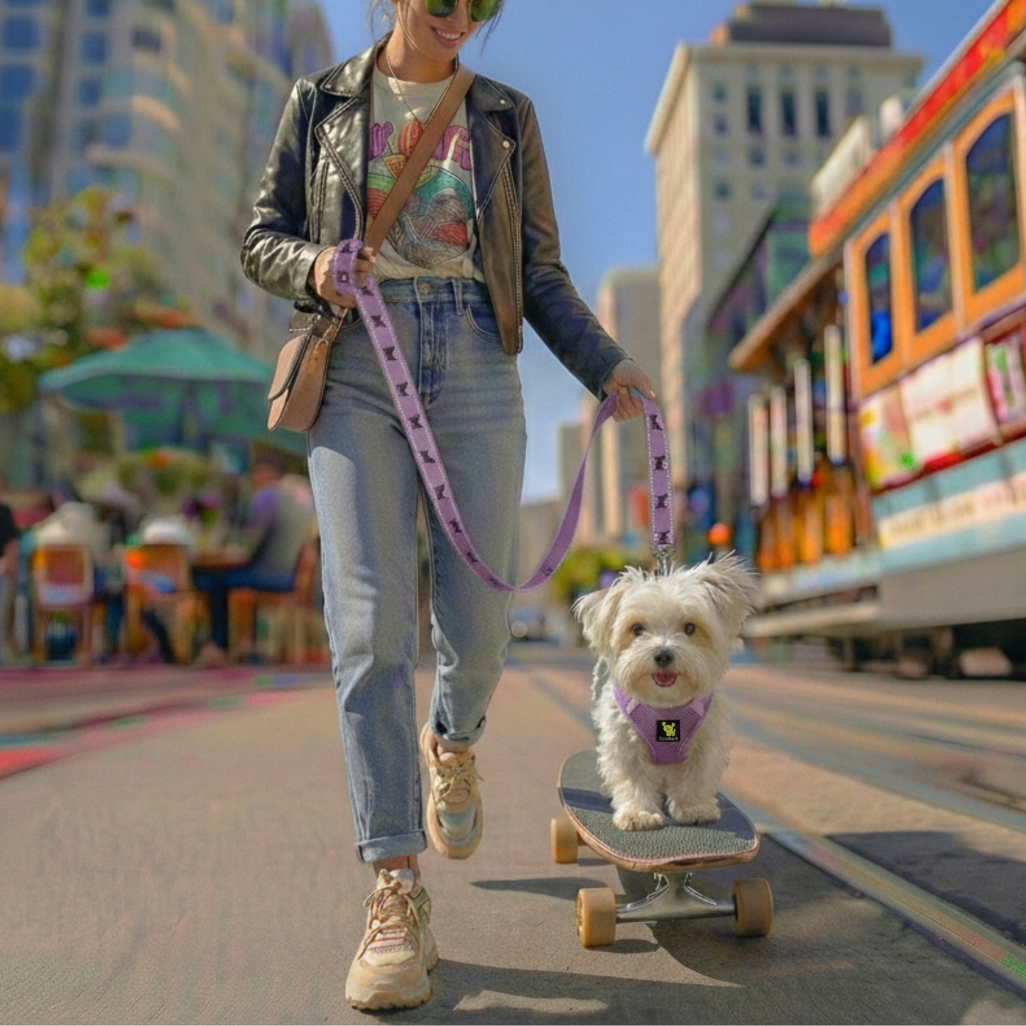 Dog Leash EcoBark Lavender Leash Comfort Grip Padded Leash - gallery product image for dog leash
