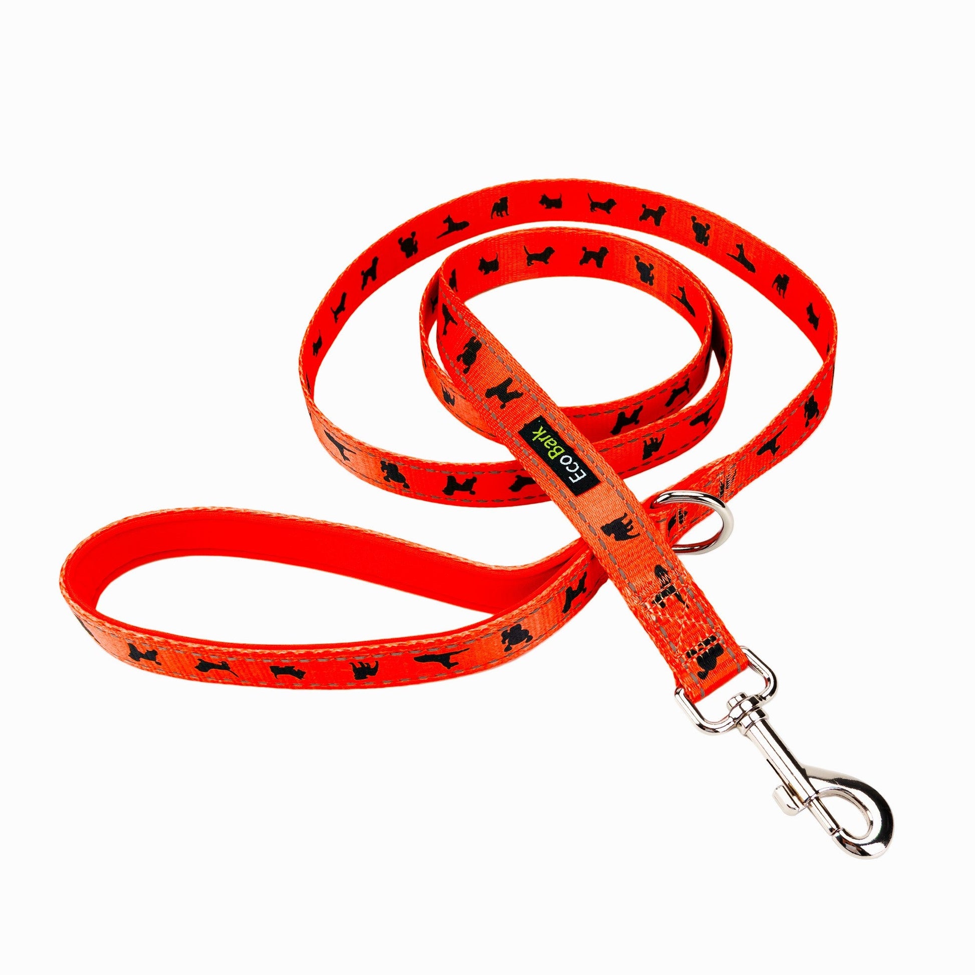 Dog Leash EcoBark Safety Orange Leash- Padded Comfort Grip - gallery product image for dog leash
