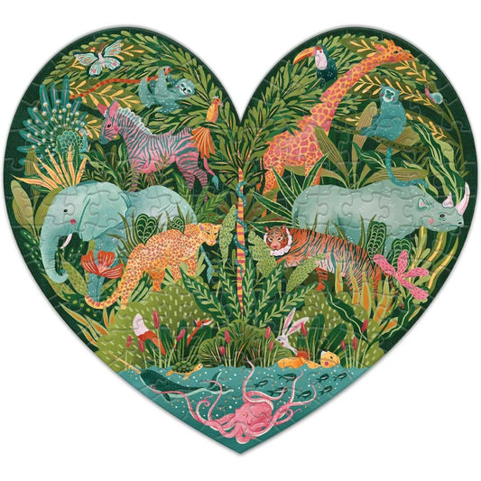 Leave Her Wild 140 Piece Mini Heart Shaped Jigsaw Puzzle Lantern Press