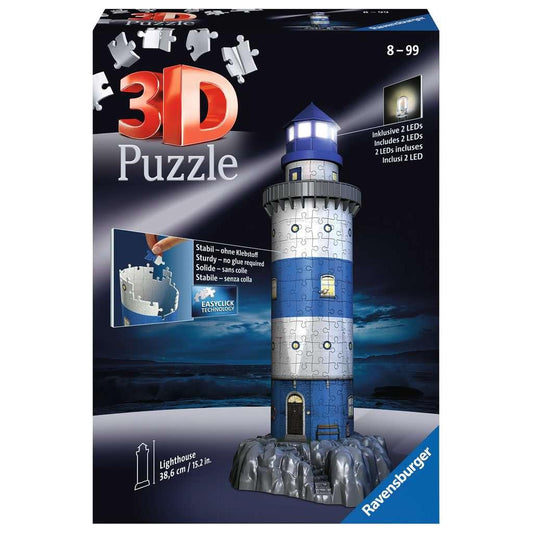 Light-Up Lighthouse 219 Piece 3D Jigsaw Puzzle Ravensburger