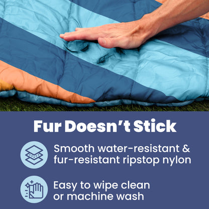 Purrfect Pet Kingdom Travel Dog Bed - Foldable & Packable for Travel, Road Trip, (Foggy Trail Grey) - Premium Travel Dog Bed