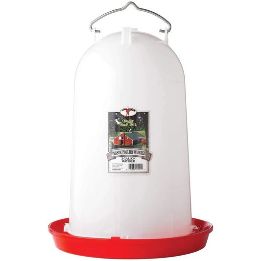 Little Giant Plastic Poultry Drinker Heavy Duty Waterer 3 Gallon