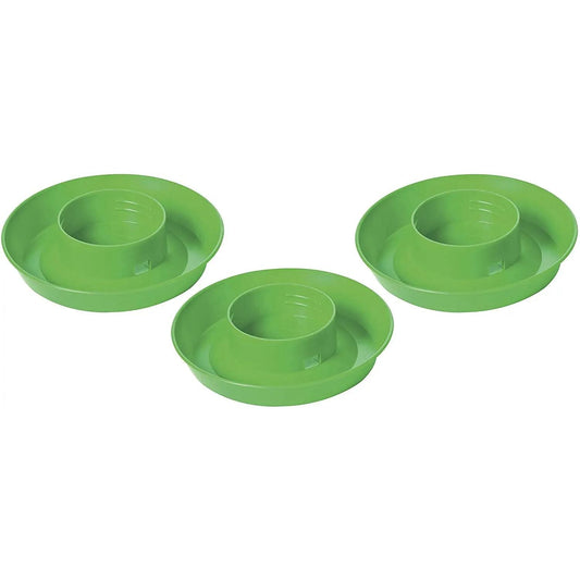 Little Giant Screw-On Poultry Waterer Bases 1qt Green 3PCK