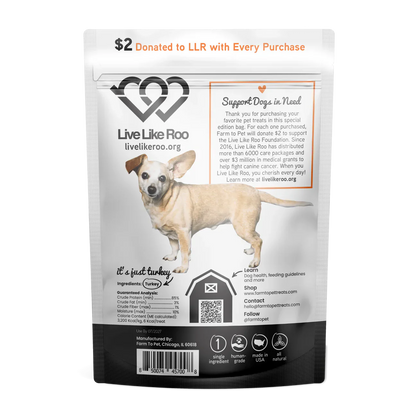 Dog Treats Turkey Chips Live Like Roo 4 Oz 🦃
