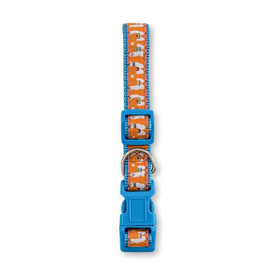 Dog Collar Embroidered Llama Nylon Adjustable 🦙