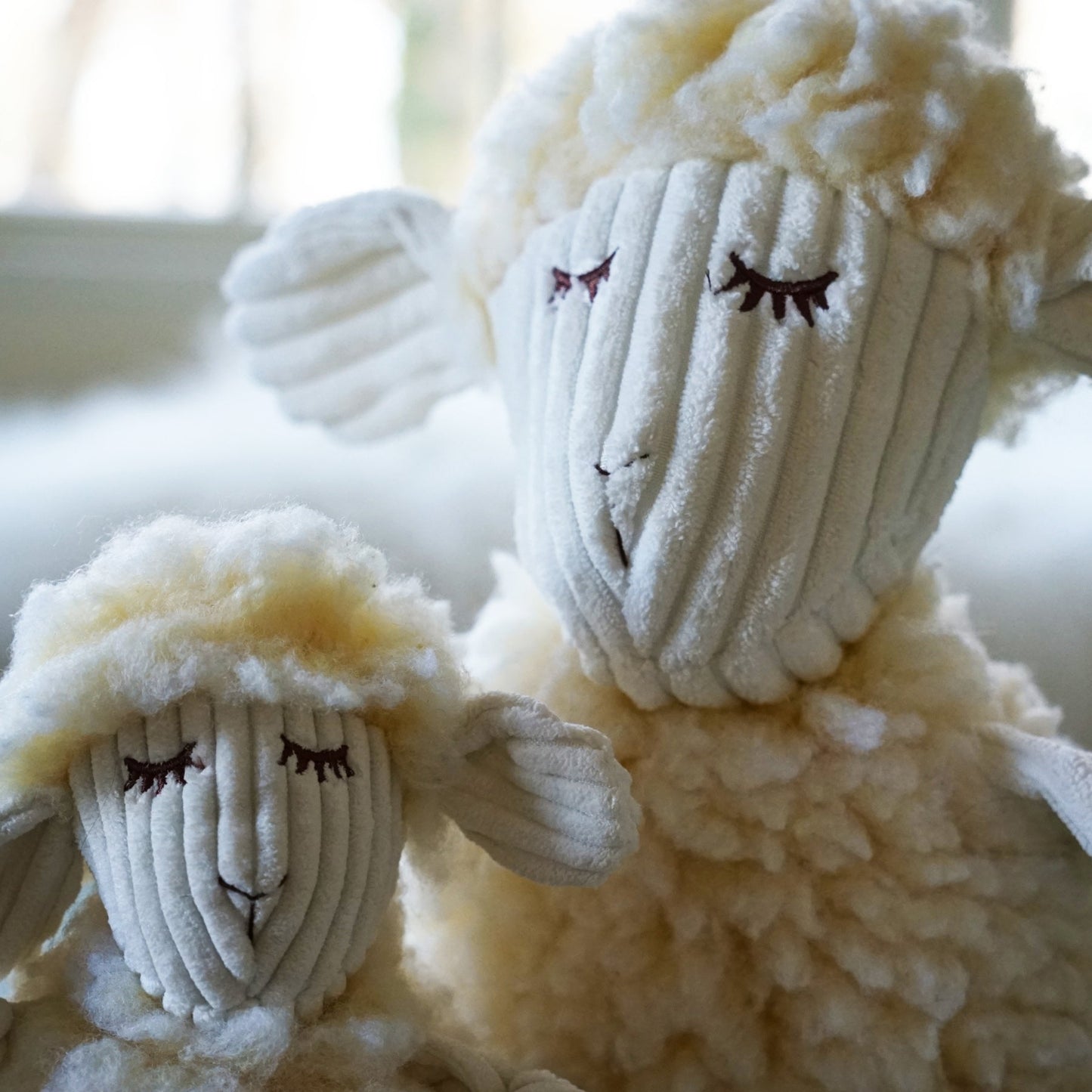 Dog Toy Louise Lamb HuggleFleece FlufferKnottie Plush Toy - gallery product image for dog toy