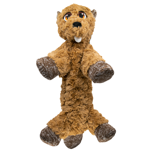 KONG Low Stuff Flopzie Beaver Medium Plush Dog Toy Durable - main product image