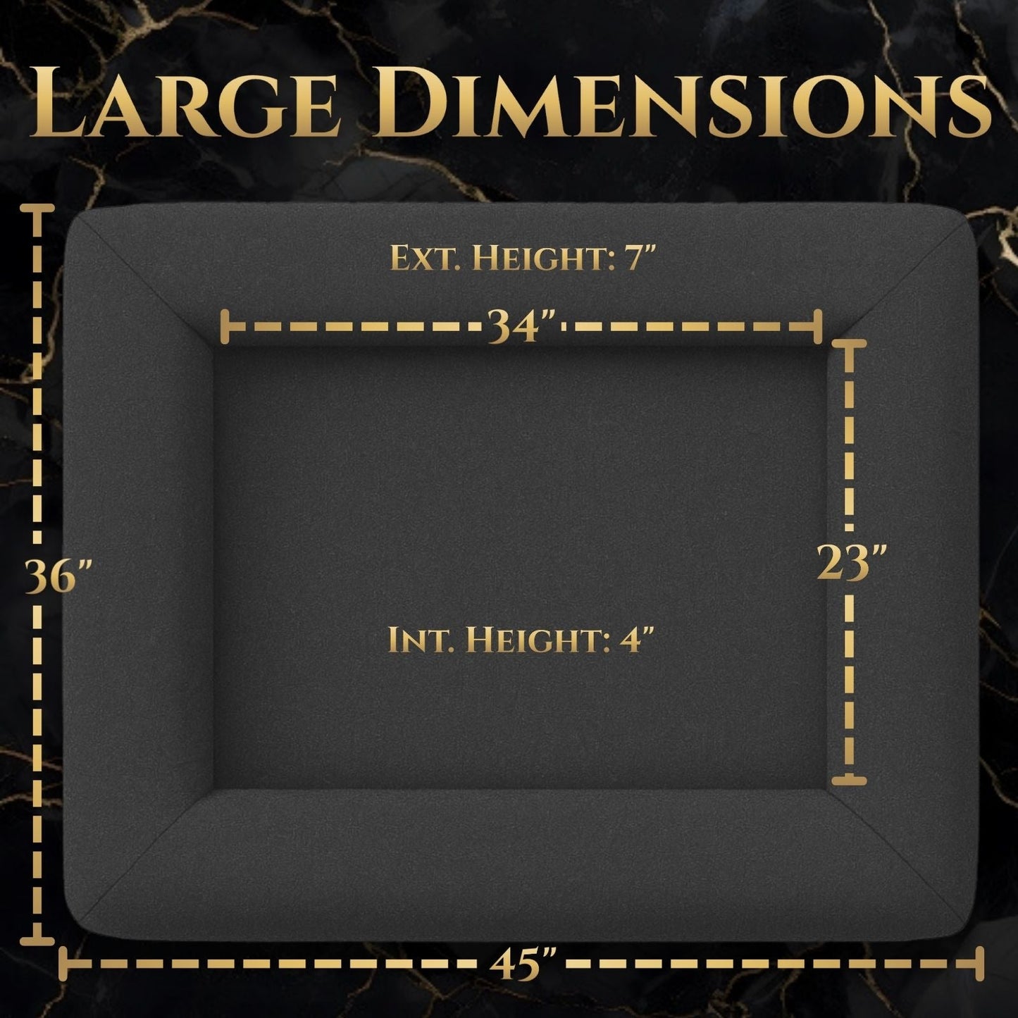 Pet Bed Orthopedic Memory Foam Washable Bolster