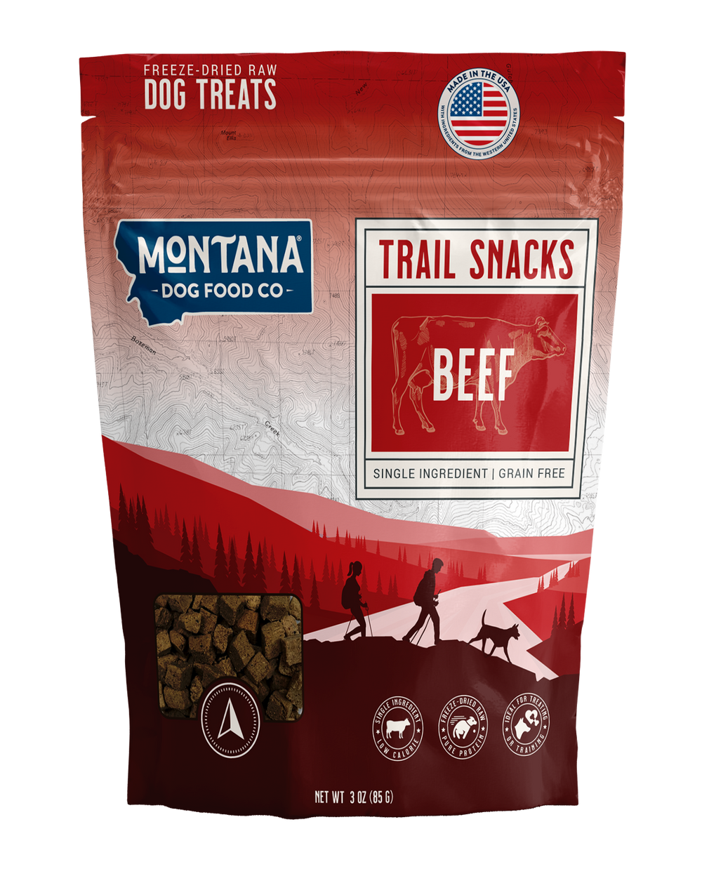 Beef Heart Freeze-dried Raw Trail Snacks (Treats) for Dogs