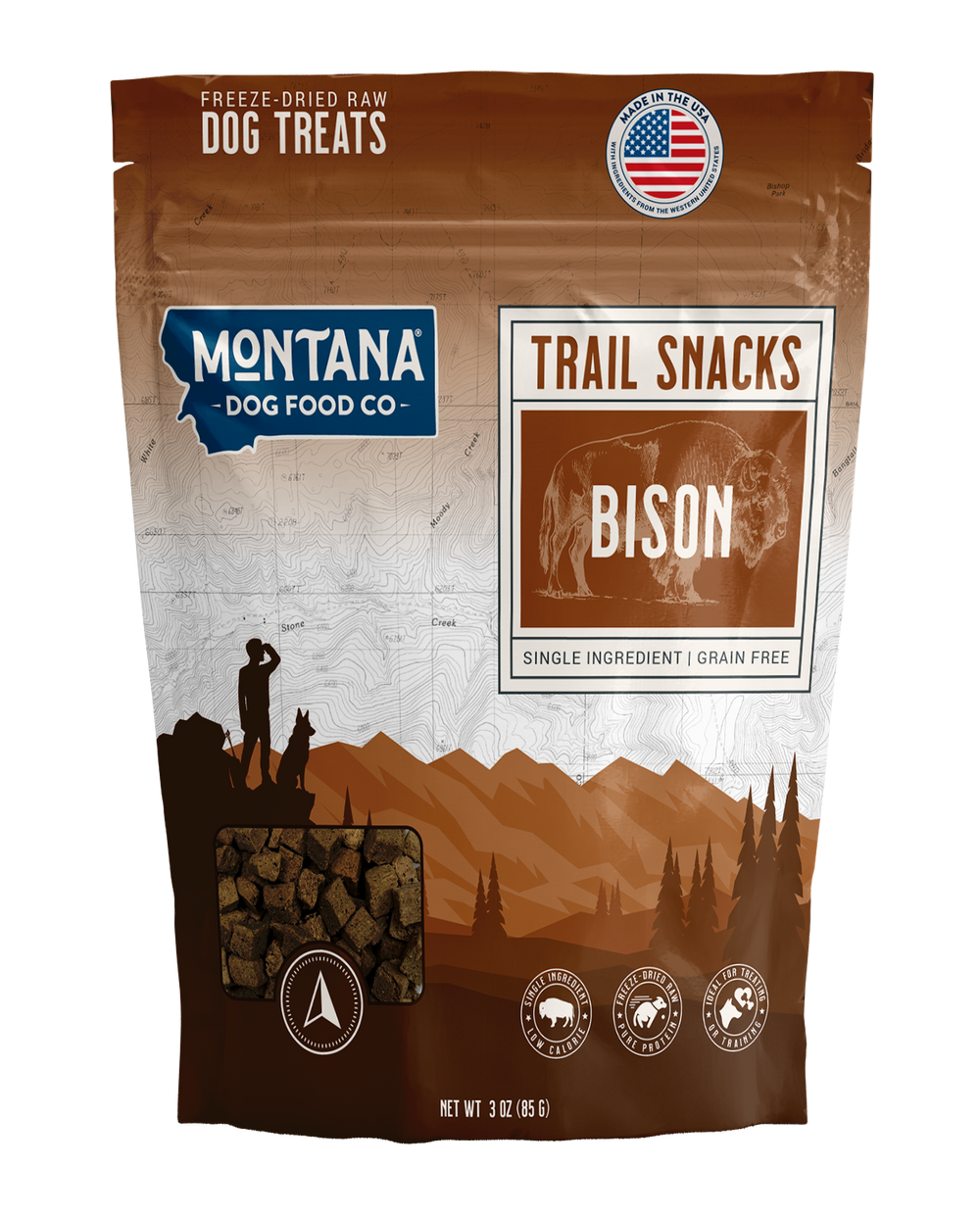 Bison Liver Freeze-Dried Raw Trail Snacks (Treats) for Dogs