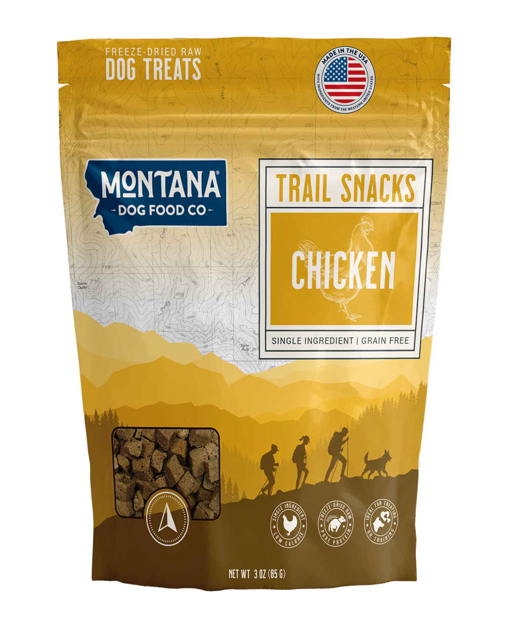 Chicken Breast Freeze-Dried Raw Trail Snacks (Treats) for