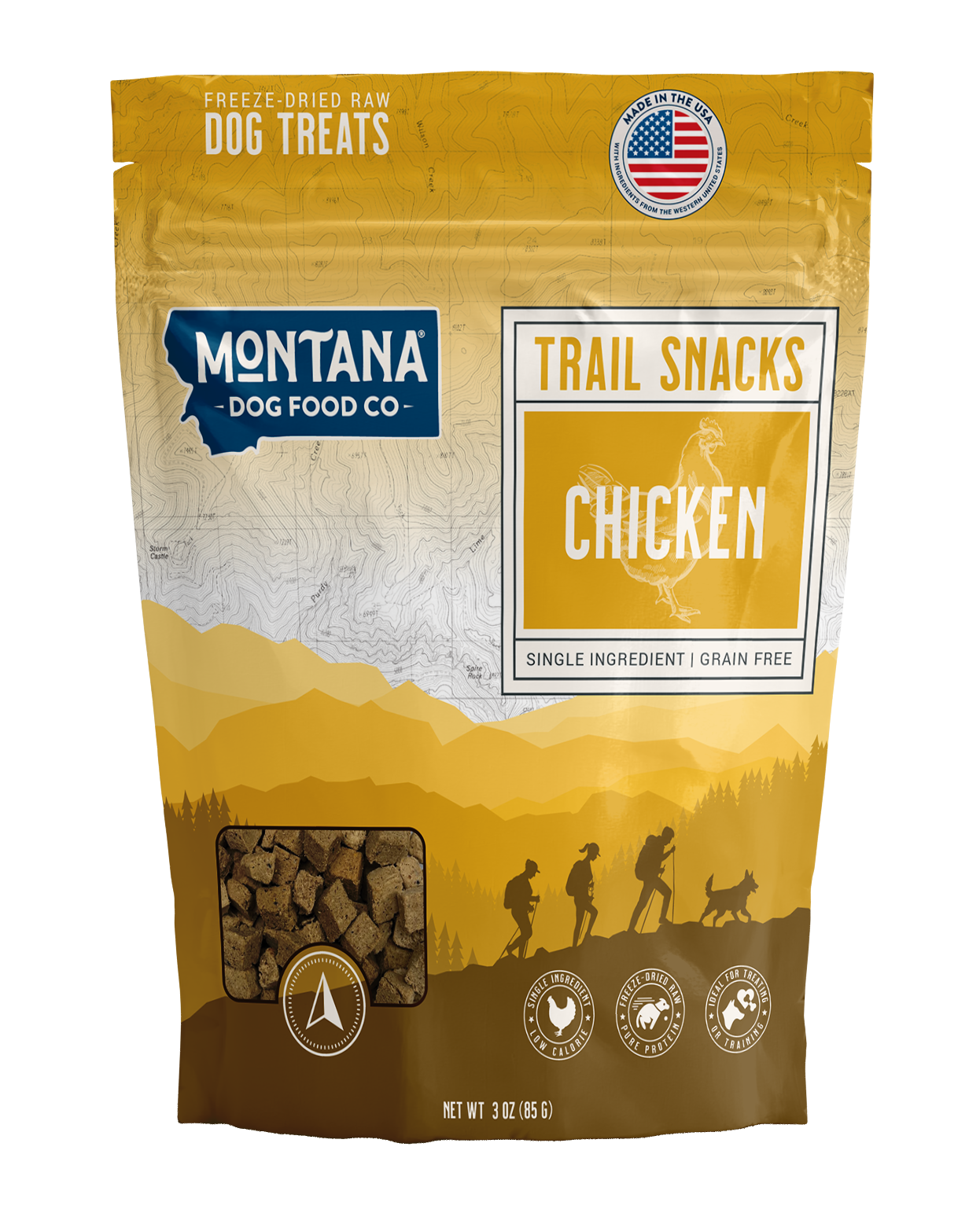 Chicken Breast Freeze-Dried Raw Trail Snacks (Treats) for Dogs 3oz