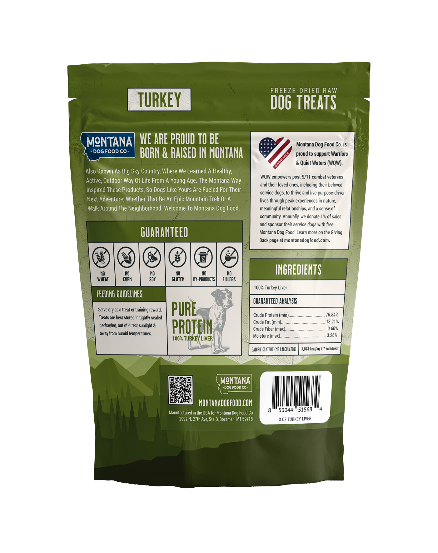 Turkey Liver Freeze-dried Raw Trail Snacks (Treats) for Dogs 3oz